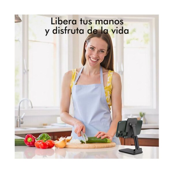 Base Soporte De Escritorio o Mesa Para Celular Tablet Ajustable y Plegable