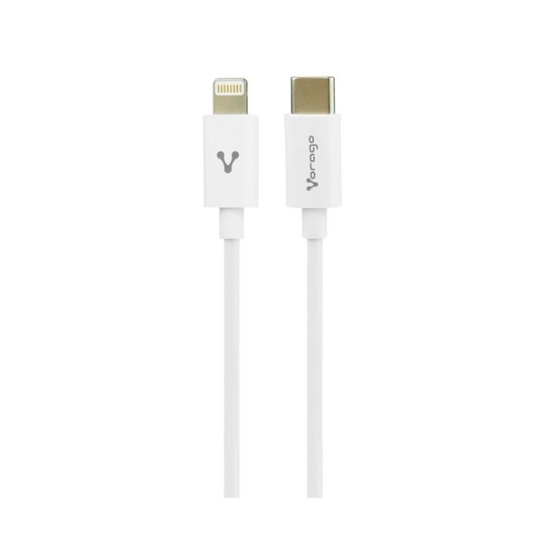 Vorago Cable Usb Tipo C A Lightning Blanco Compatible con iPhone iPad