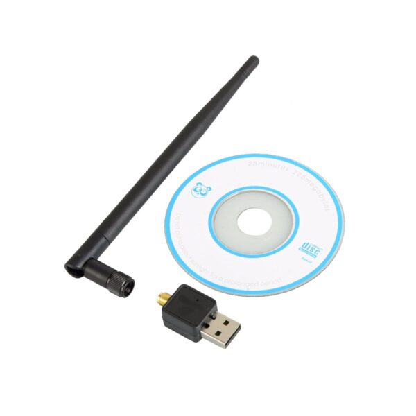 Antena Receptora de WIFI Por USB Ideal Laptop o PC  150 Mbps