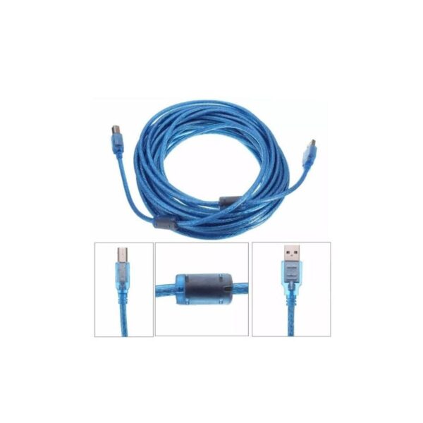 Cable para Impresora USB 2.0 A Macho - USB 2.0 B Macho 3 Metros