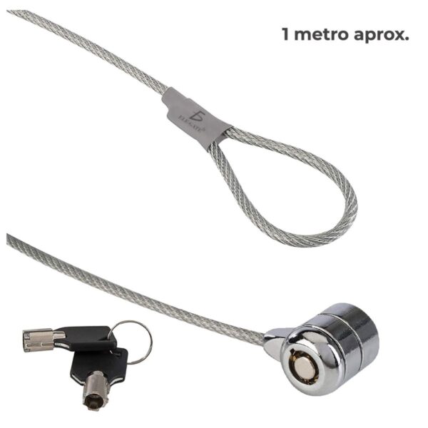 Candado de Seguridad Para Laptop Cable de Acero Inoxidable 1 mt