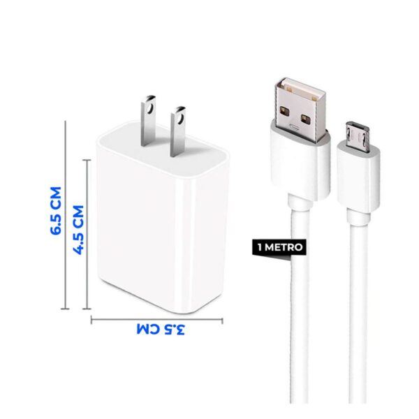 Combo Cable y Cargador 5V 2A Micro Usb V8