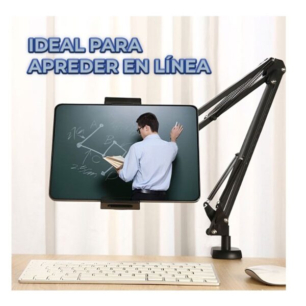 Soporte Universal de Brazo Articulado De Mesa o Escritorio Para Tablet