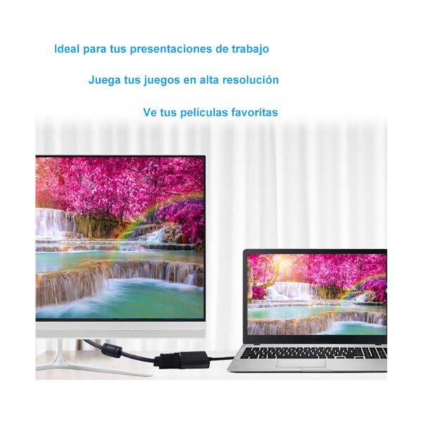 Adaptador De Hdmi A Vga Con Audio 1080p