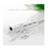 Adaptador Hub 3 Puertos USB mas Puerto Ethernet RJ45 Ideal para Laptop