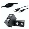 Bocinas Para Computadora Cajon Tipo Madera Conexión USB y 3.5mm