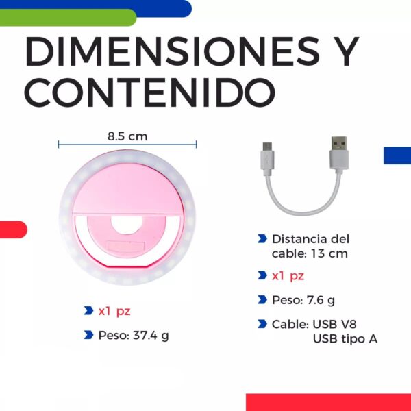 Miniaro Luz LED Recargable Para Celular