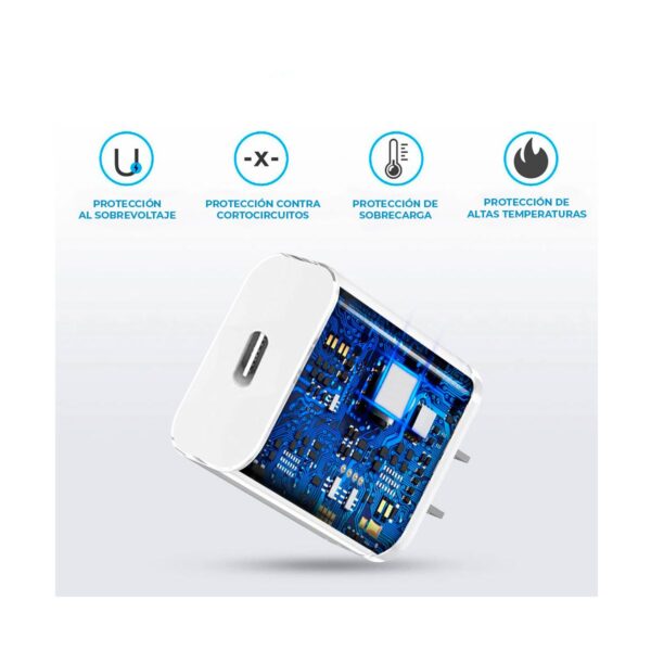 Combo Cable y Cargador 5V 2A Usb Tipo C
