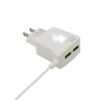 Cargador Kingboard Con Cable Micro USB V8 y Dos Puertos USB