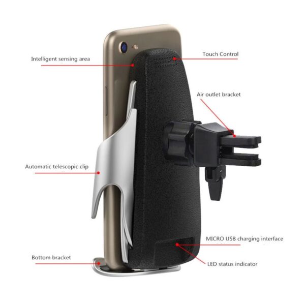 Soporte Cargador Inalámbrico Para Auto De 10w