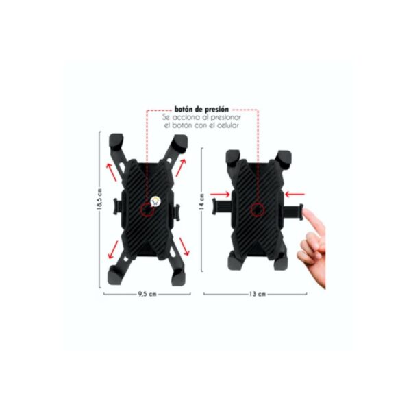 Soporte Con 4 Brazos De Moto Para Celular