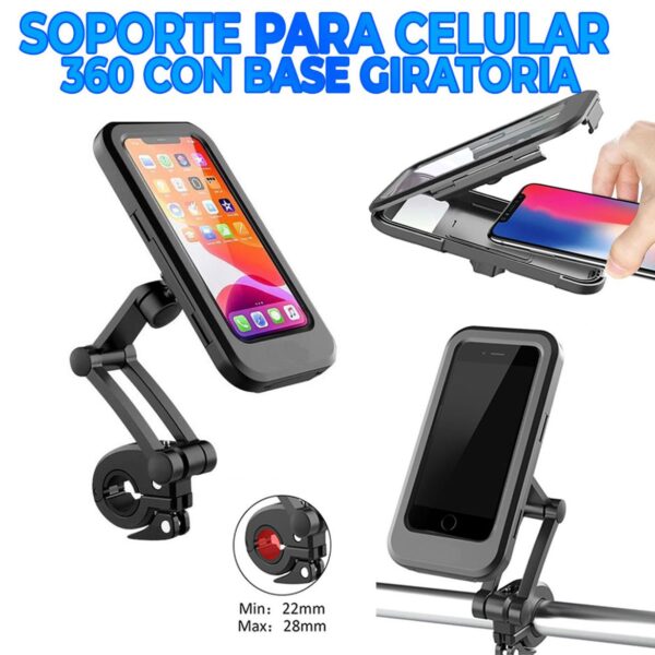 Soporte Impermeable Rígido De Moto o Bici Para Celular