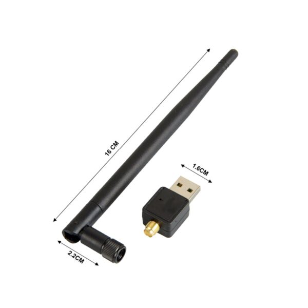 Antena Receptora de WIFI Por USB Ideal Laptop o PC  150 Mbps