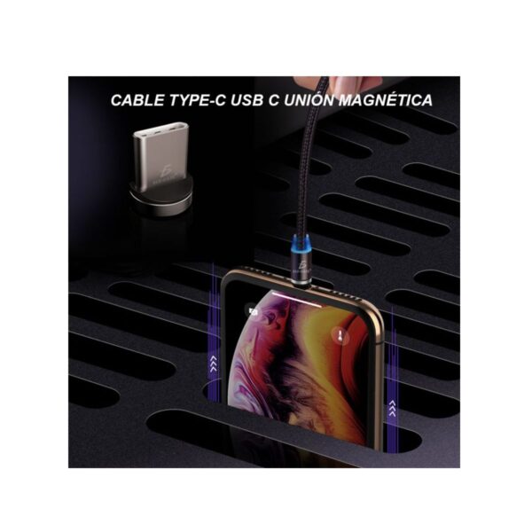 Cable Magnético USB Tipo C 1 metro color negro