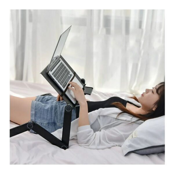 Mesa Soporte para Laptop Reclinable y Ergonómica 2 Ventiladores y Soporte para Mouse