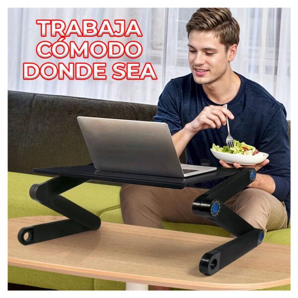 Mesa Soporte para Laptop Reclinable y Ergonómica 2 Ventiladores y Soporte para Mouse