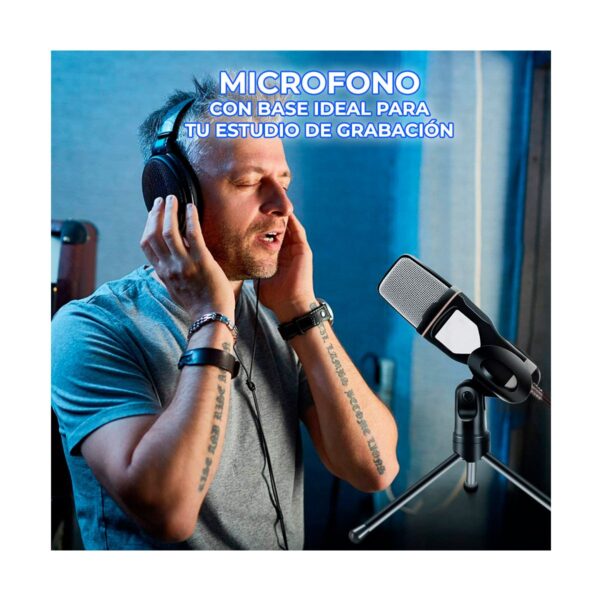 Microfono Condensador Alambrico Celular Computadora Mas Tripie