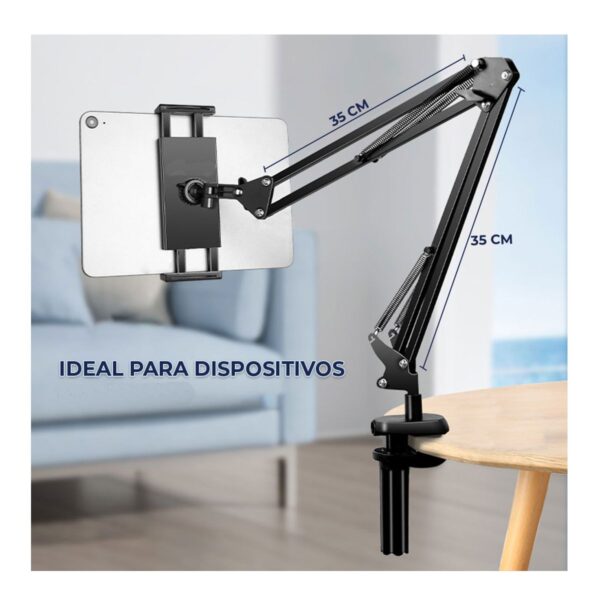 Soporte Universal de Brazo Articulado De Mesa o Escritorio Para Tablet