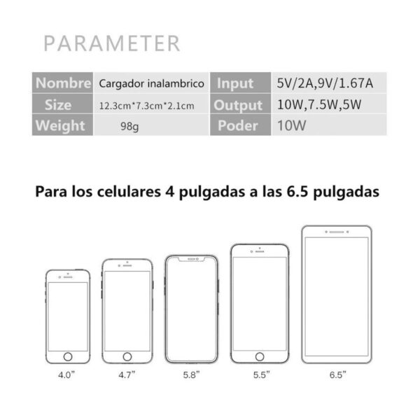 Soporte Cargador Inalámbrico Para Auto De 10w