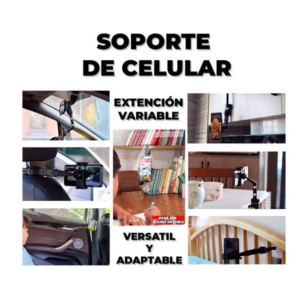 Soporte De Retrovisor Para Celular Giro 360