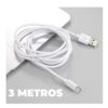 Cable de Carga y Datos Micro USB 3 metros