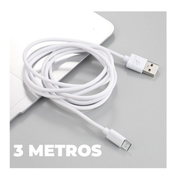 Cable de Carga y Datos Micro USB 3 metros