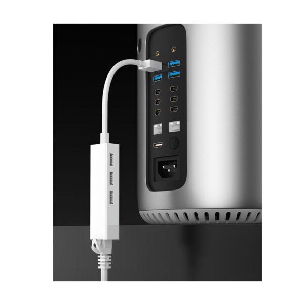 Adaptador Hub 3 Puertos USB mas Puerto Ethernet RJ45 Ideal para Laptop
