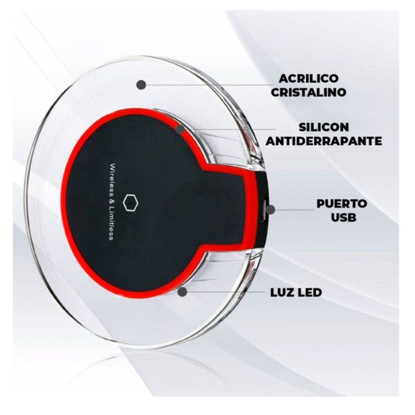 Cargador Inalambrico Universal 5v 1A Compatible con Smarphone y Smartwatch