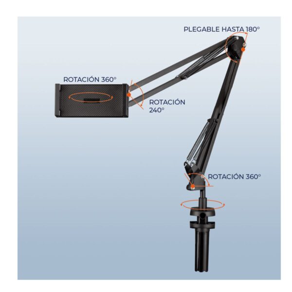 Soporte Universal de Brazo Articulado De Mesa o Escritorio Para Tablet