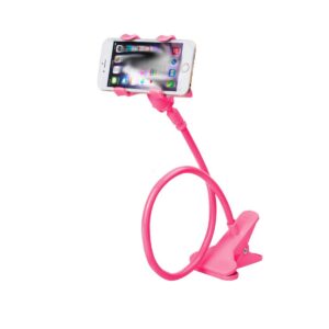 Soporte Flexible Con Pinza De Mesa O Escritorio Para Celular Color Rosa