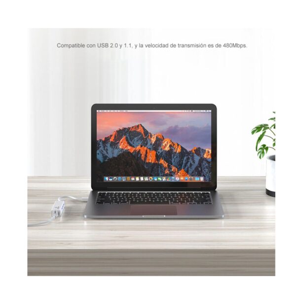 Adaptador Hub 3 Puertos USB mas Puerto Ethernet RJ45 Ideal para Laptop
