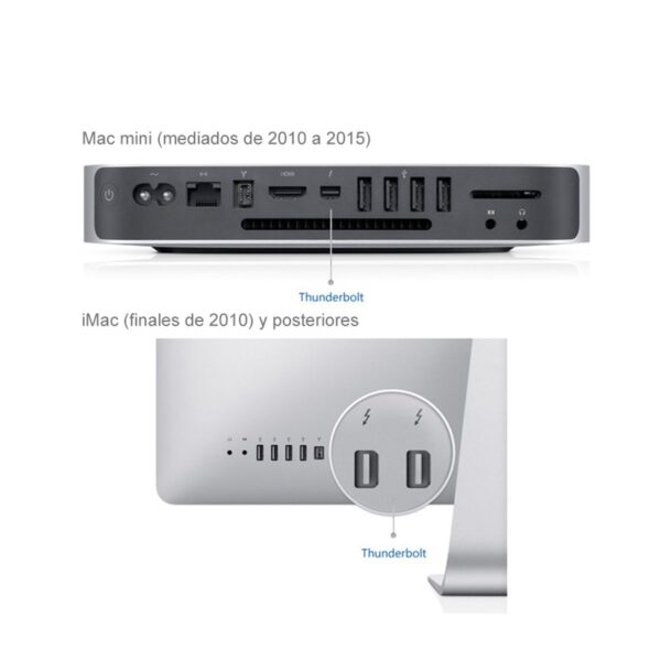 Adaptador Mini DisplayPort/Thunderbolt Macho a VGA Hembra