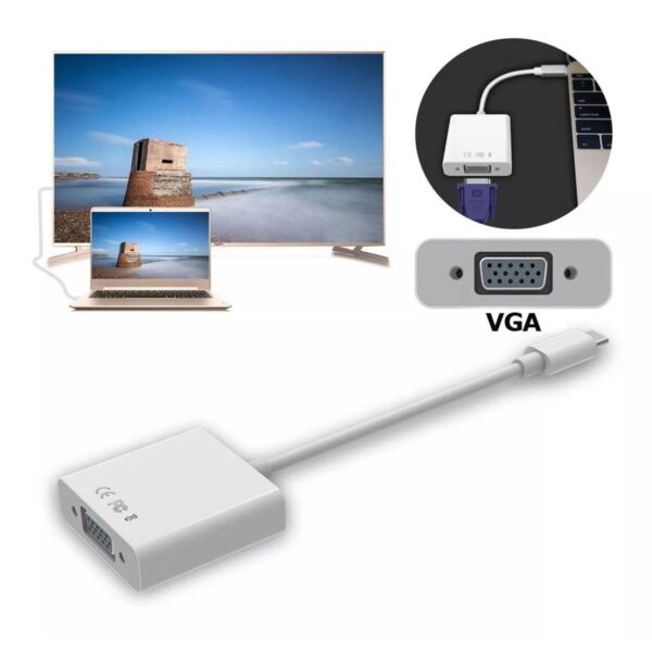 Adaptador USB Tipo C Macho a Vga Hembra