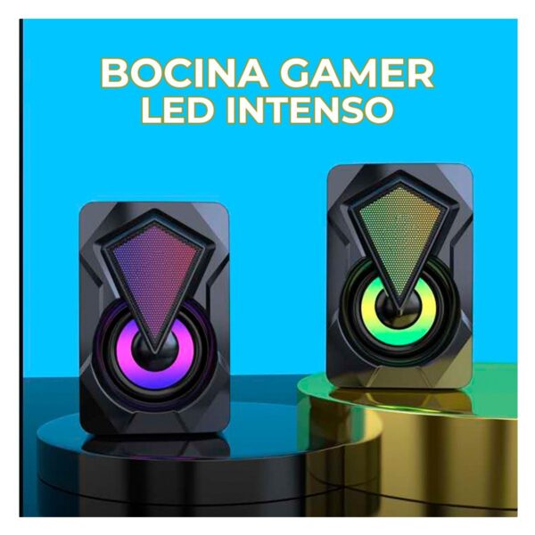 Bocinas Para Computadora Con Luz RGB Conexión USB y 3.5mm