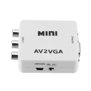 Adaptador Convertidor de Audio y Video RCA a VGA 1080p