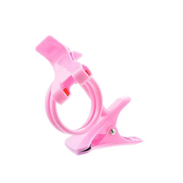 Soporte Flexible Con Pinza De Mesa O Escritorio Para Celular Color Rosa