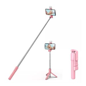 Baston Selfie Stick Con Luz Obturador Remoto Via Bluetooth Función Tripie