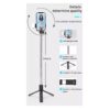 Baston Selfie Stick Con Luz Obturador Remoto Via Bluetooth Función Tripie