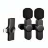 Micrófono De Solapa Inalámbrico Portátil 2 EN 1 Lightning Compatible con iPhone iPad