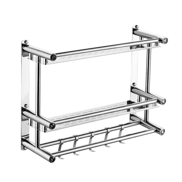 Organizador De Pared Para Baño Acero Inoxidable