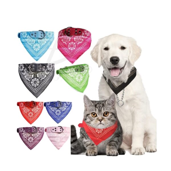 Collar Para Mascota Con Banda De Paliacate Talla L