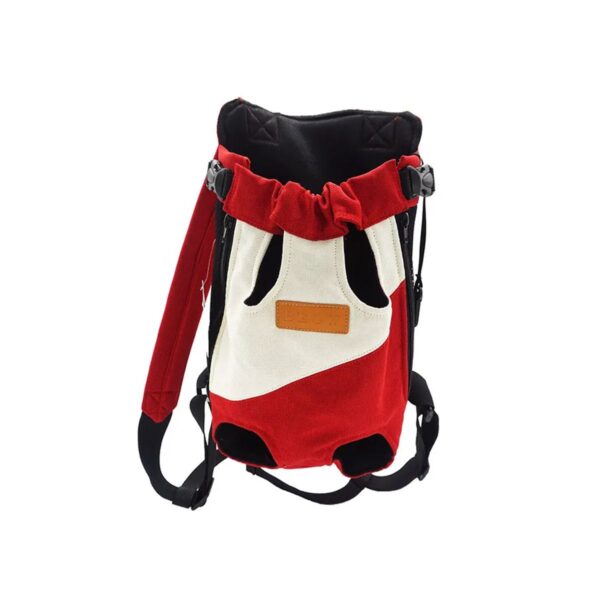 Mochila A 4 Patas Para Mascotas Chicas Roja