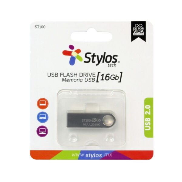 Stylos Memoria USB 2.0 16Gb Metalica