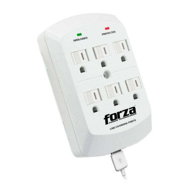 Forza Power Supresor De Picos 6 Contacto 2 USB 1875W
