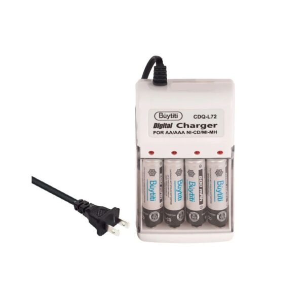 Cargador De Baterias AA Y AAA Con 4 Pilas AA Recargables