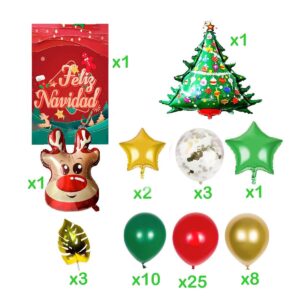 Kit Completo De Decoración Con Globos Para Navidad