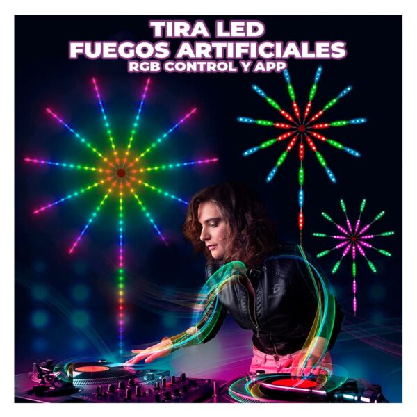 Luces Led USB Tipo Fuegos Artificiales Audioritmicas App y Control Remoto