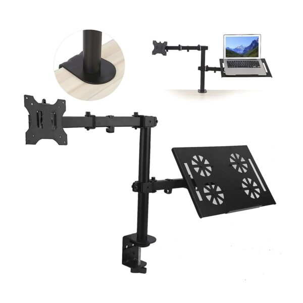 Soporte Articulado De Escritorio Para Laptop Y Monitor De Hasta 32"