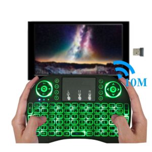 Mini Teclado Español Inalambrico USB 2.4Ghz Recargable Con TouchPad 2 en 1