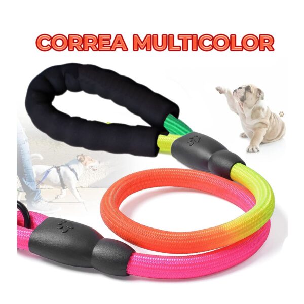 Correa Anti tirones Multicolor Para Mascotas